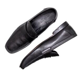 Louis Vuitton Black Leather Penny Loafers